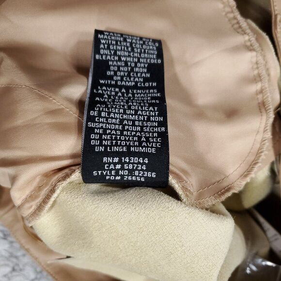 7 For All Mankind Faux Vegan Leather High Rise Straight Cargo Pants Tan Small - Picture 9 of 14